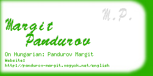 margit pandurov business card